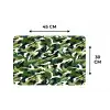 Groen - Vloeiend - Camouflage Placemat vinyl groot 368 -specs
