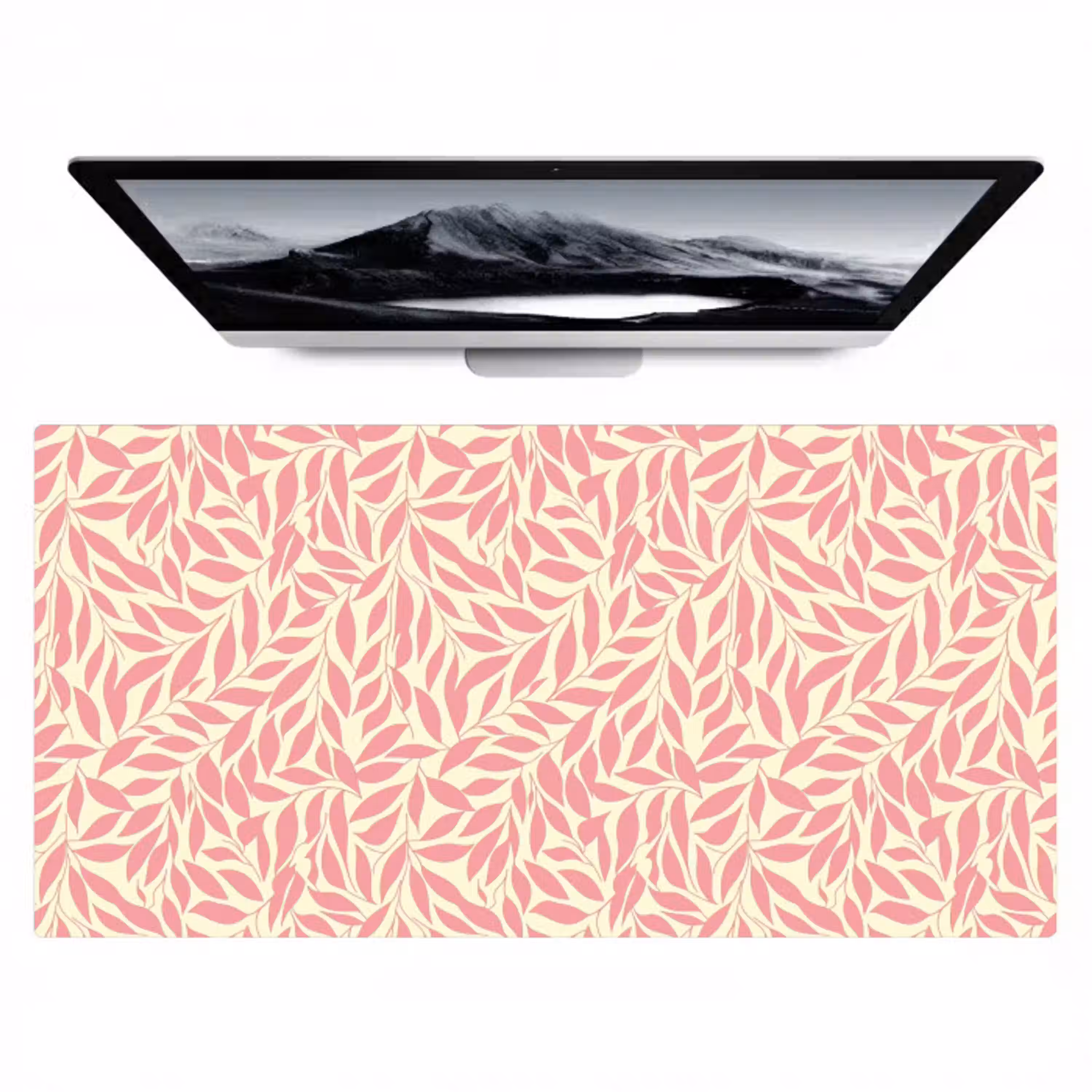 Roze - Bladeren - Dynamisch - Patroon Muismat XXL klein 681 -zzz3d