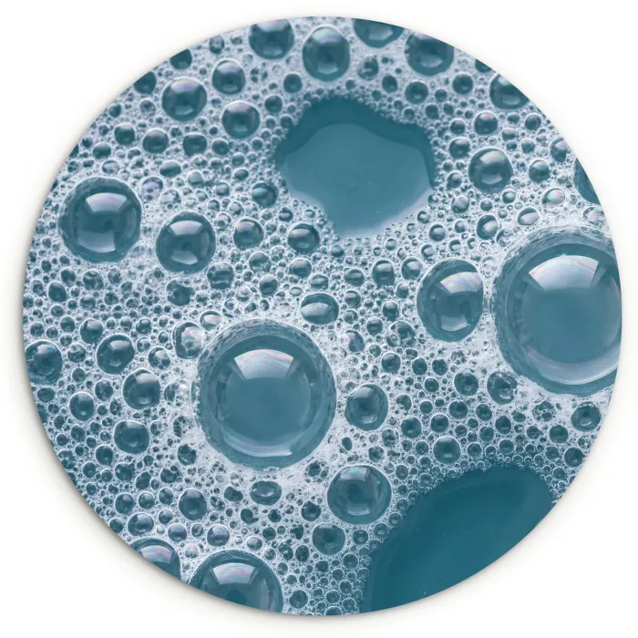 Schuim - Water - Textuur Wandcirkel kunststof plaat 5mm dik klein -3d