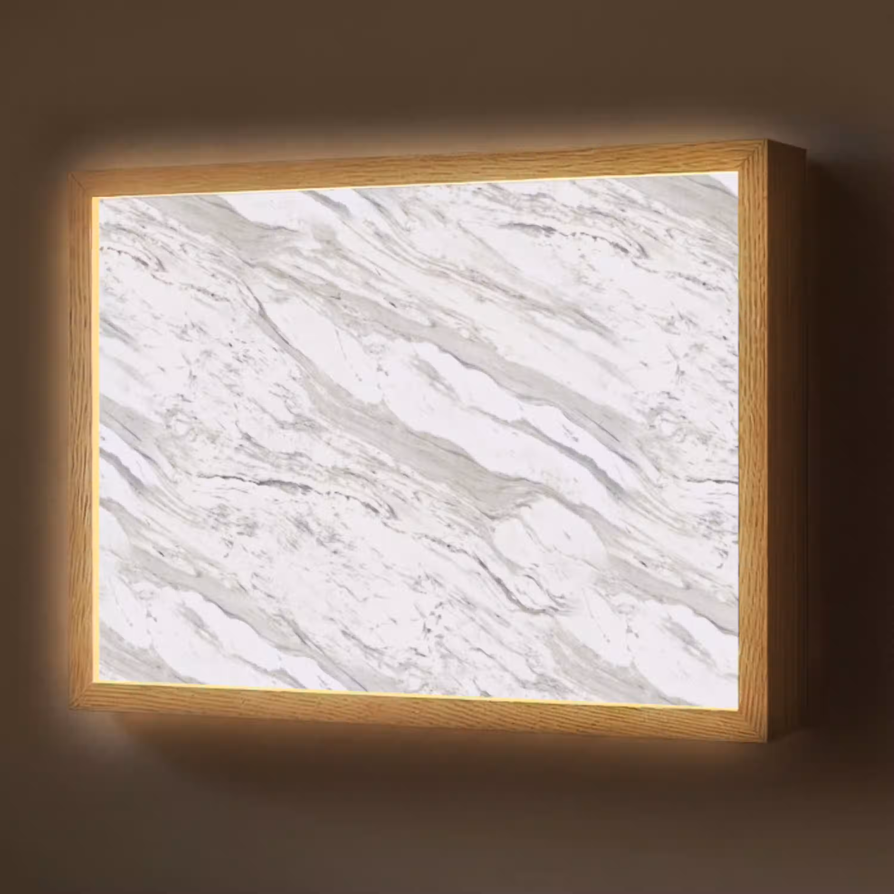 Marmer - Wit - Grijsgroen Light Box met batterij (Wandlamp) middel 907 -z3d_website