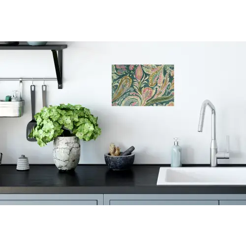 Patroon - Kleurrijk - Sierlijk - Groen Muursticker klein -keuken