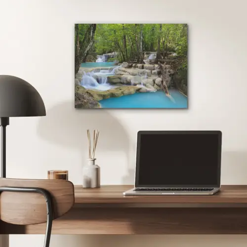 Waterval - Natuur  - Rivier - Bos - Water PET vilt klein -sfeer5
