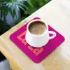 Oh la la - Luipaardprint - Roze onderzetter kurk middel -sfeer5