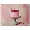 Taart - Pink - Cherry tuinposter los doek klein -3d