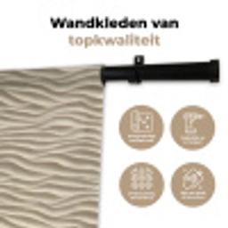 Zand - Golven - Beige Wandkleed katoen klein 269 -sfeer2