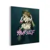 Vrouw - Roos - Quote aluminium wit klein -3d