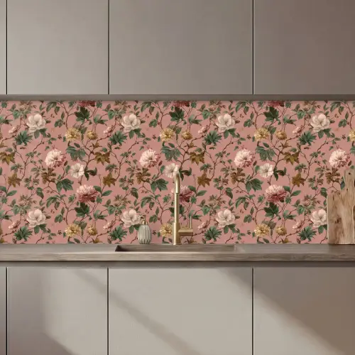 Bloemen - Klassiek - Roze keuken achterwand 2 middel 871 zz_3dshopping