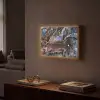 Marmer - Goud - Rosé Light Box met batterij (Wandlamp) middel -sfeer1