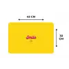 Smile - Geel - Roze Placemat vinyl groot -specs