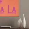 Oh la la - Oranje - Roze - Scheeflettertype PET vilt klein -sfeer6_closeup