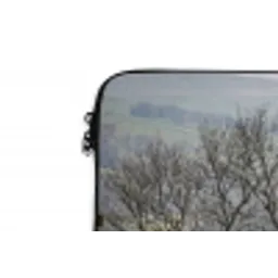 Schapen - Rij - Weide - Dieren - Platteland laptophoes neopreen klein -detail