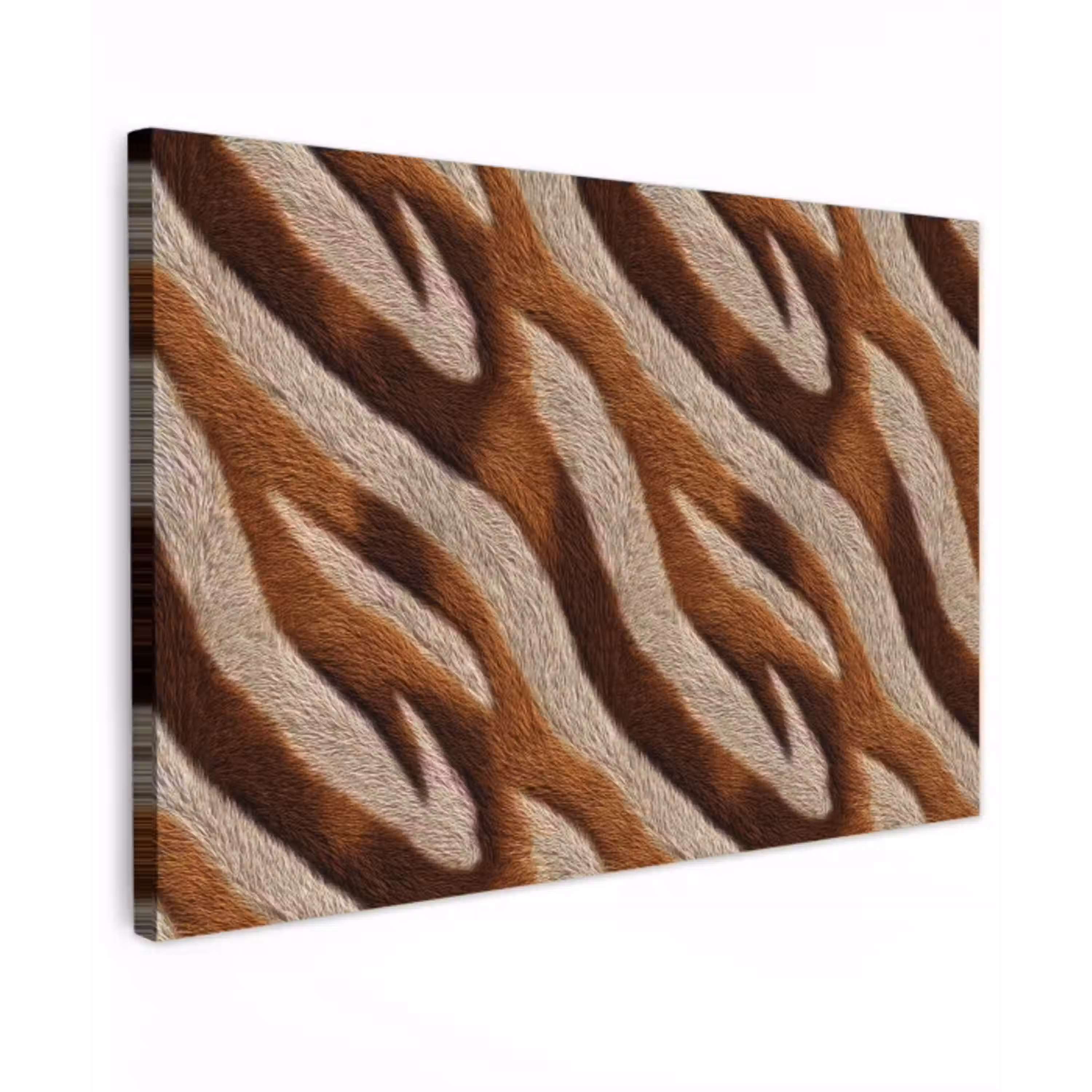 Zebra - Bruin - Patroon Tuinposter op houten frame 2 cm dik klein 845 -3d