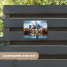 Bomen Frankfurt- Stad - Skyline - Brug tuinposter los doek klein -sfeer3