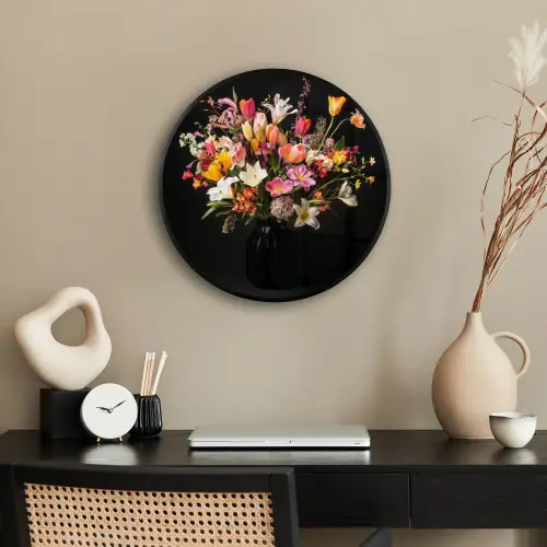 Vaas - Bloemen - Tulpen Fotolijst rond zonder passe partout klein -sfeer1