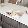Cappuccino - Schuim - Schotel - Beige Inductie beschermer vinyl 3mm klein -sfeer8