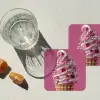 Softijs - Edelstenen - Roze - Hoorntje onderzetter kurk middel -sfeer4