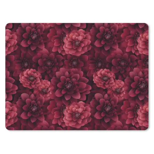 Dahlias - Bloemen - Rood muismat rubber klein 262 -3d