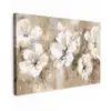 Bloemen - Waterverf - Beige - Kunst canvas 2cm klein -z3d