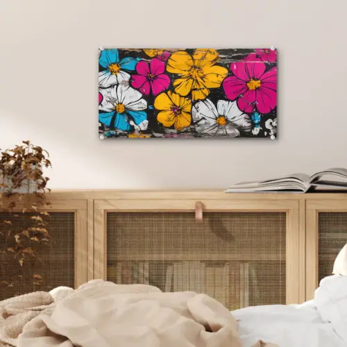 Street Art - Bloemen - Mix plexiglas 5mm klein -sfeer4
