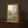 Narcis - Bloem - Minimalistisch Light Box met kabel (Tafellamp) klein -z3d_website