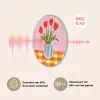 Tulpen - Roze - Vaas Akoestische PET Vilt - Rond klein -USP_NL