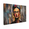 Portret - Vrouw - Bloemen canvas 2cm klein -z3d