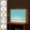Strand - Blauwe lucht - Geel - Parasol Light Box met batterij (Wandlamp) middel -USP_websiteoverzichtNL