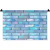 Blauw - Glans - Muur Wandkleed katoen klein 269 -zz3d