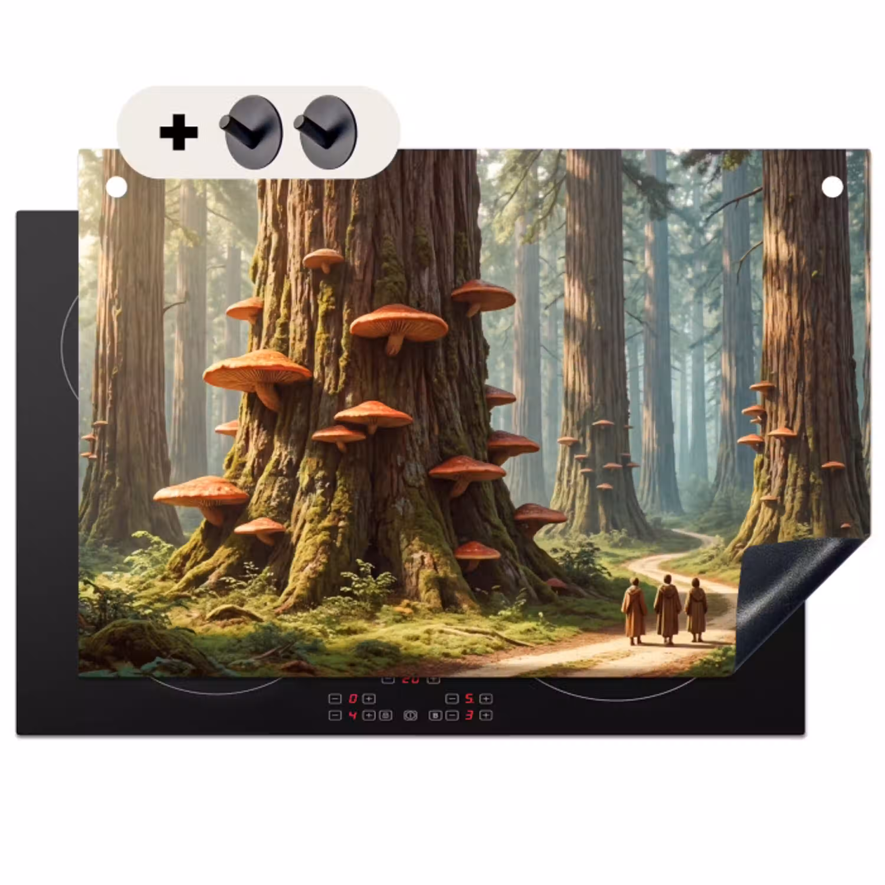 Bos - Bomen - Natuur Inductie beschemer met haakjes klein -3d
