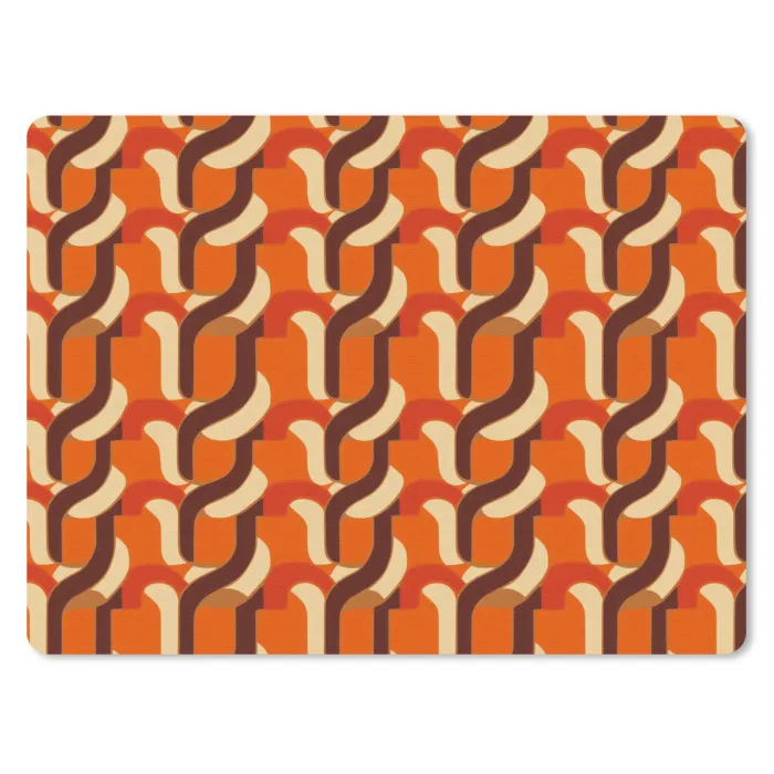 Retro - Modern - Kleurrijk muismat rubber klein 262 -3d