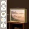 Zonlicht - Mist - Bergen - Bomen Light Box met batterij (Wandlamp) middel -USP_websiteoverzichtNL