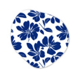 Floraal - Modern - Blauw Wandcirkel Organisch Forex 3mm klein 629 -3d
