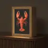 Kreeft - Papier - Origami papier - Rood Light Box met kabel (Tafellamp) klein -z3d_website