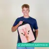 Giraffe - Wimpers - Minimalistisch - Roze Rugzak - Zwart middel -sfeer7_NL