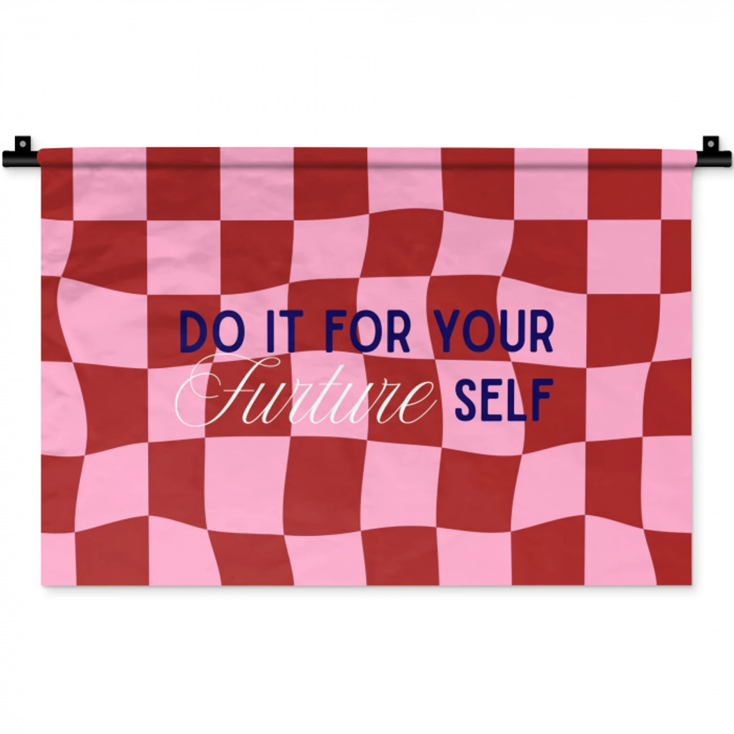 Furture - Geblokt - Rood Wandkleed katoen klein -zz3d
