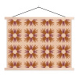Ornament - Patroon - Oker textielposter latten blank klein 122 -3d