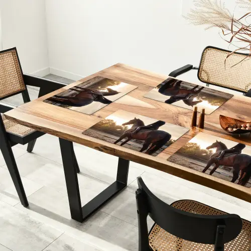 Harmonie - Ruiter - Zon Placemat vinyl groot -zzsfeer4_Kitchenyeah-website
