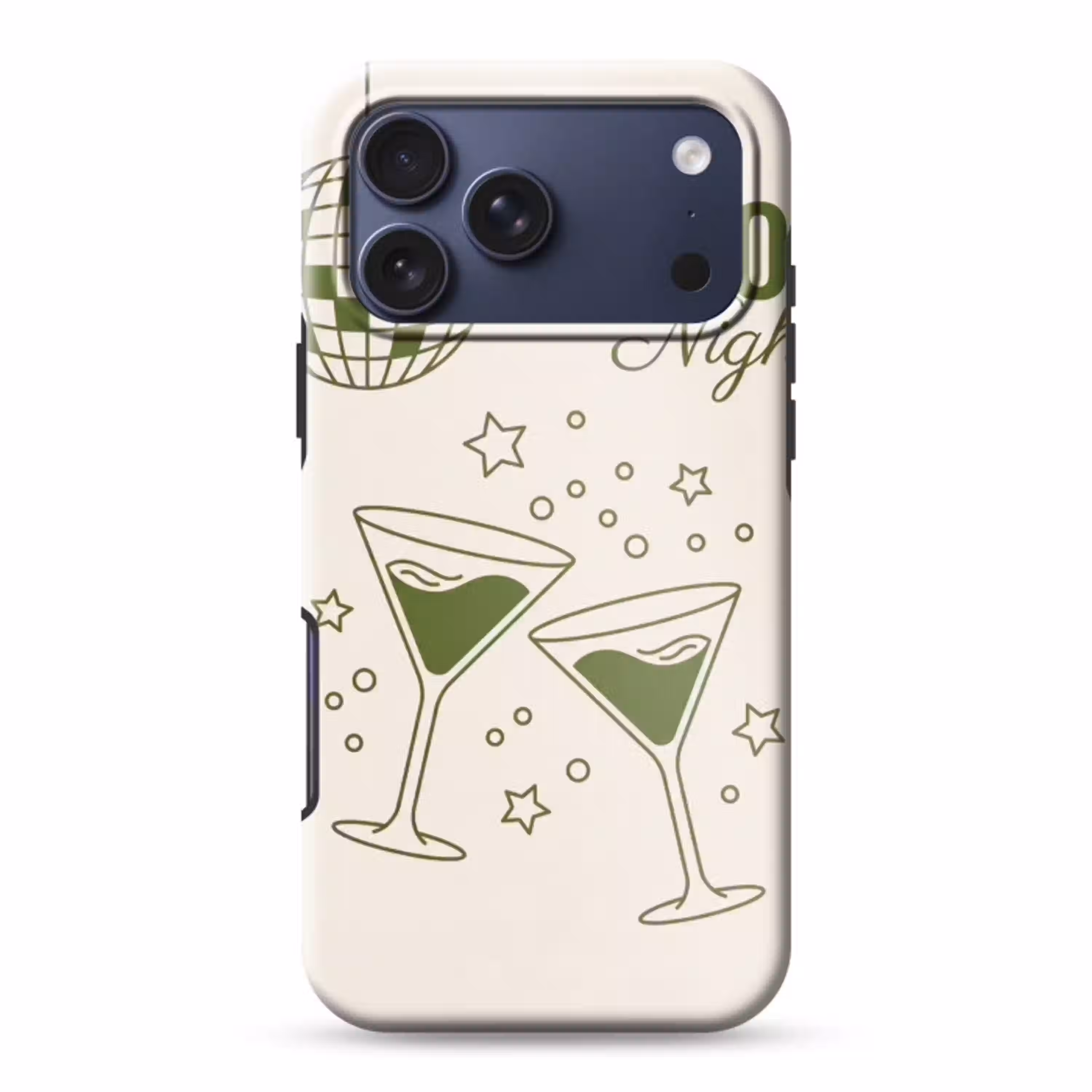 Feest - Disco - Drank - Illustratie - Groen Toughcase MagSafe Apple iPhone 17 Pro Max klein -3d