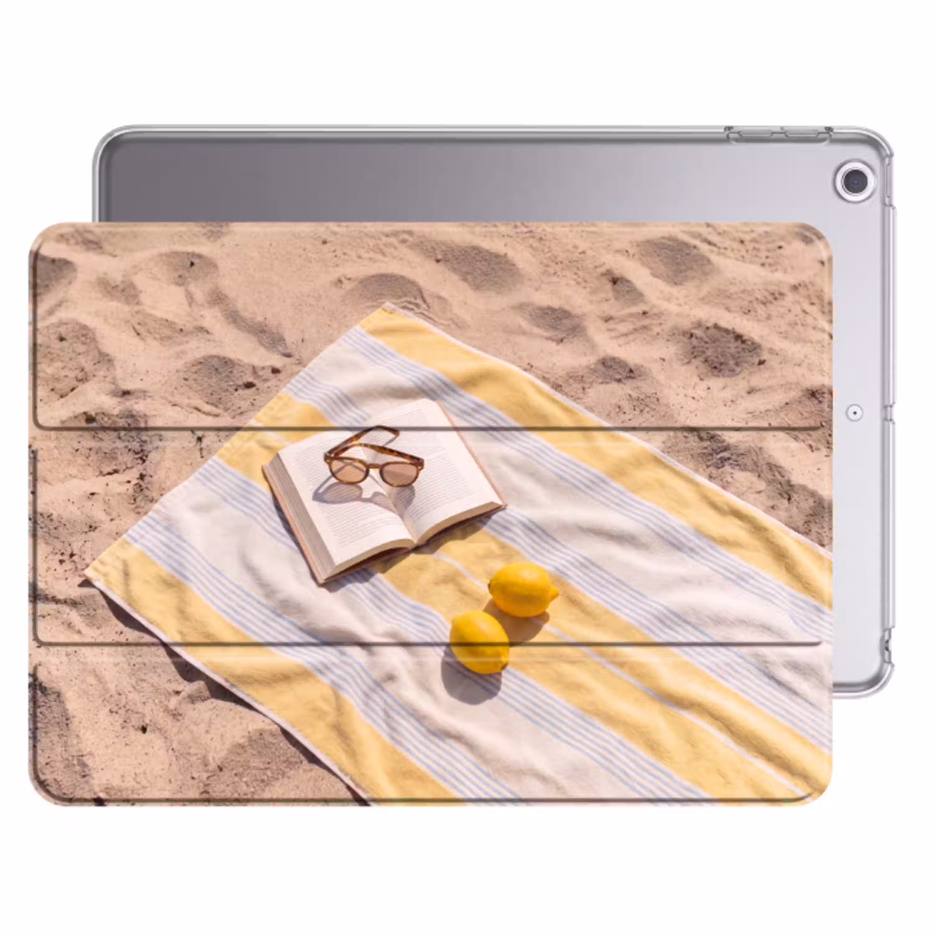 Boek - Zonnebril - Strand - Zomer - Geel Apple iPad 2017 middel -threedimensional_3d_global