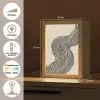 Golvend - Lijnen - Abstract - Silhouet Light Box met kabel (Tafellamp) klein -USP_NL