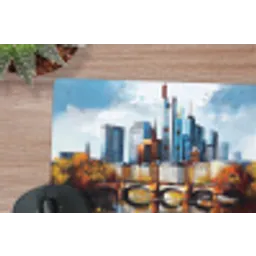 Bomen Frankfurt- Stad - Skyline - Brug muismat rubber klein -closeup