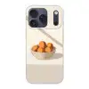 Mand - Fruit - Minimalistisch - Oranje Telefoonhoesje iPhone 17 Pro klein -3d