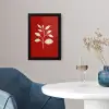 Silhouet - Bladeren - Tak fotolijst zwart zonder passe partout klein -sfeer4