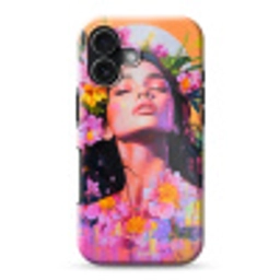 Portret - Bloemenkroon - Vrouw Toughcase MagSafe Apple iPhone 17 klein -3d