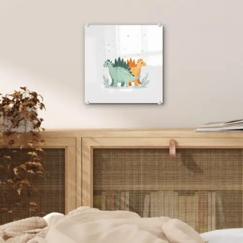Planten - Sterren - Dinosaurussen - Oranje plexiglas 5mm klein -sfeer4