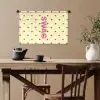Swag - Roze - Stippen - Geel Wandkleed katoen klein -sfeer6