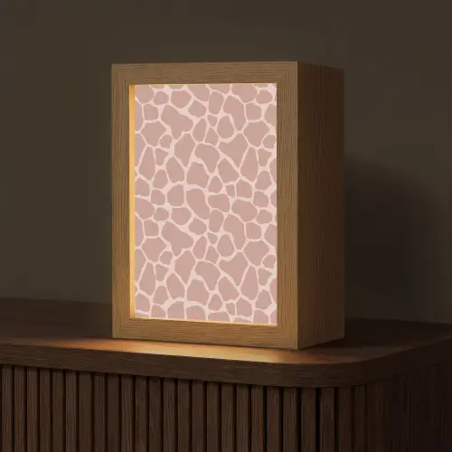 Giraffe - Lichtroze - Warm - Roze Light Box met kabel (Tafellamp) klein 925 -z3d_website