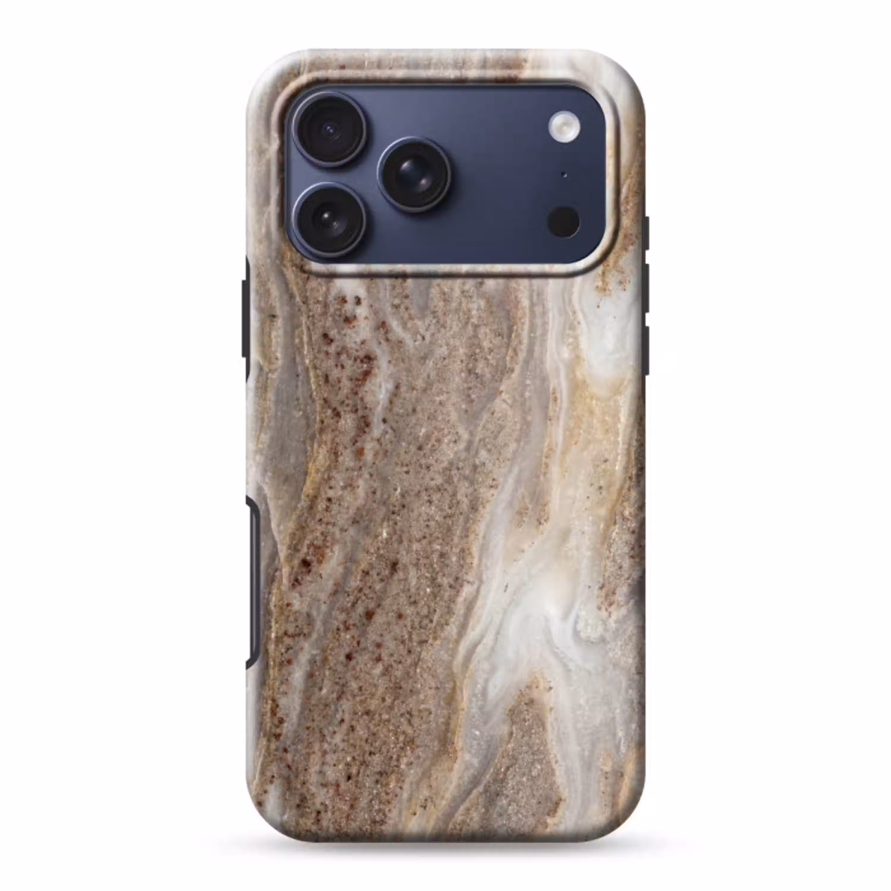 Textuur - Steen - Abstract - Beige Toughcase MagSafe Apple iPhone 17 Pro Max klein -3d