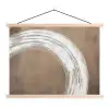 Verf - Bruin - Japandi textielposter latten blank klein -3d