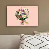 Margrieten - Boeket - Strikje - Roze canvas 2cm klein -sfeer3